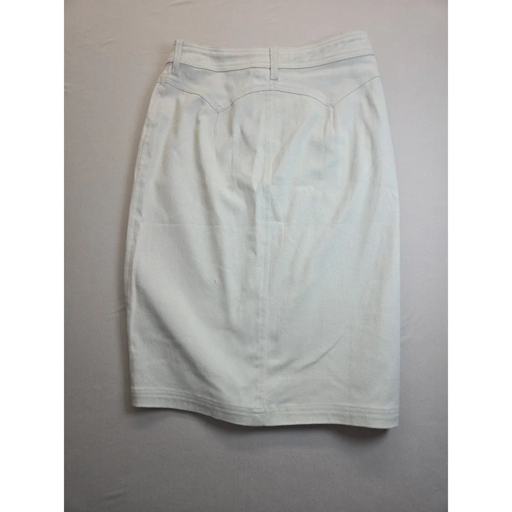 Ariat Rachel Skirt Cream Denim Western Midi Pencil Slit  Size 4 NWT